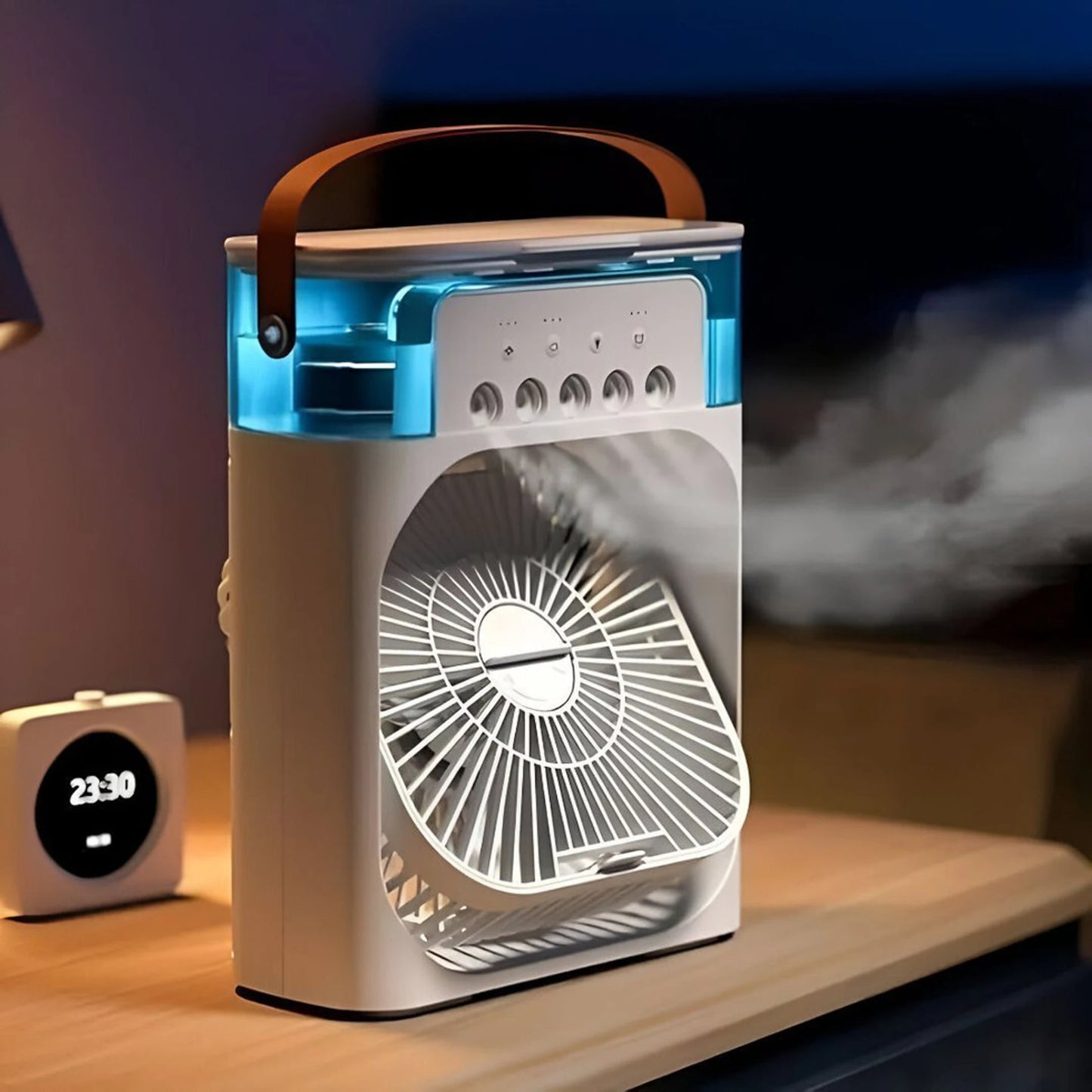 Portable USB Air Cooler Fan with Water Mist & Ice Cooling